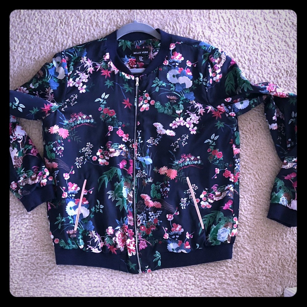 Gorgeous flower bomber Jacket